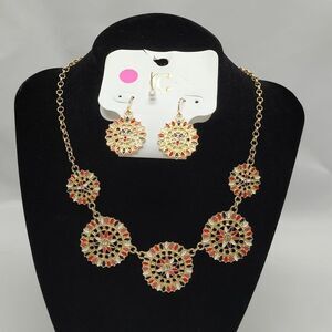 🔹️NWT Charming Charlie "Red, White, & Bold" Necklace & Earring Set